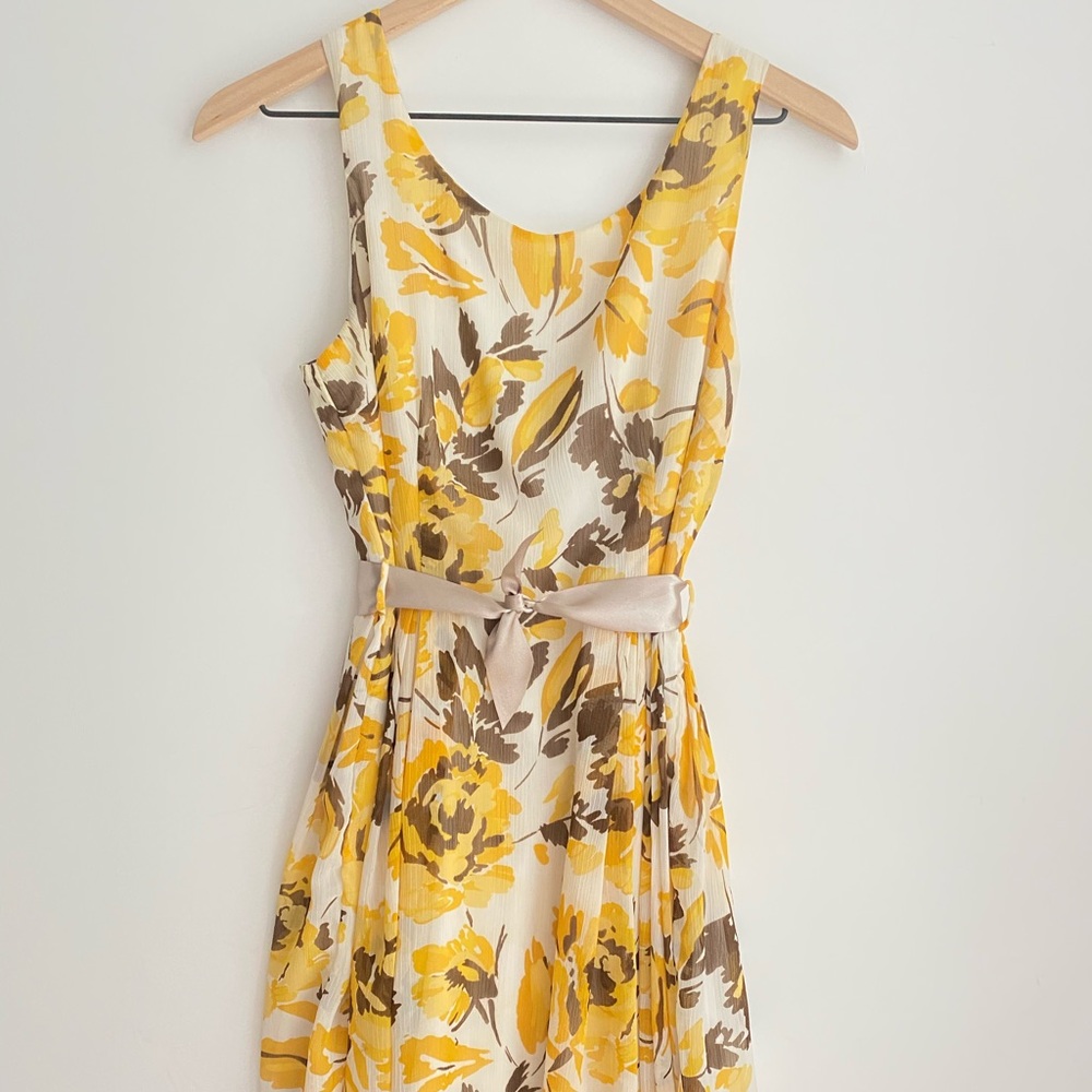 XXi Floral sleeveless Yellow Dress, Size L